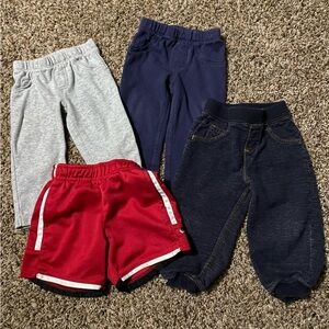 Nike dri fit shorts three pairs of  Carters jeans and knit pants 12 mont…